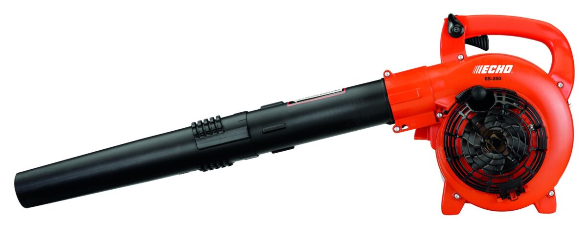 A red and black leaf blower with a visible brand name displayed on a white background.