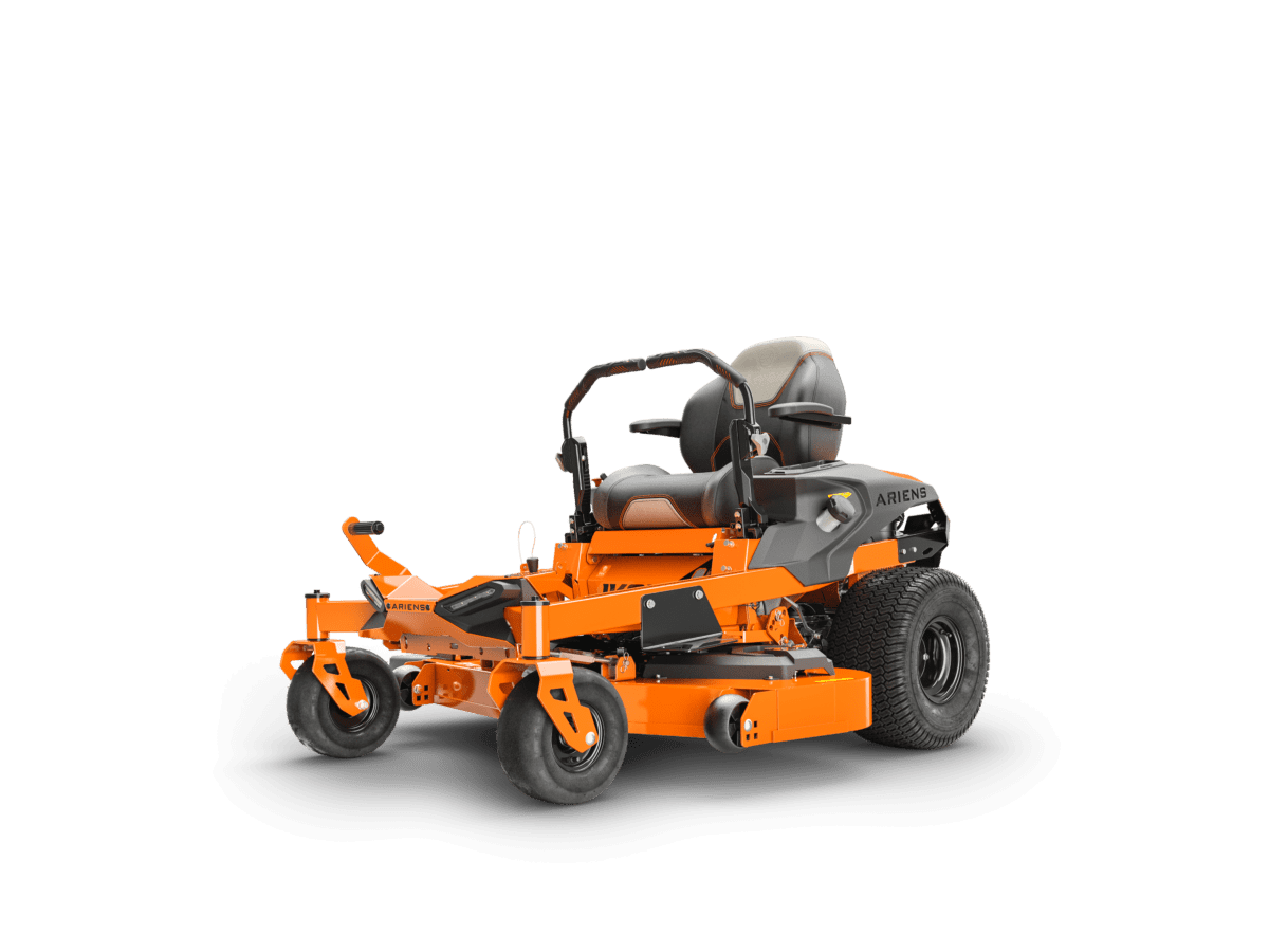 side view of ikon lawn mower
