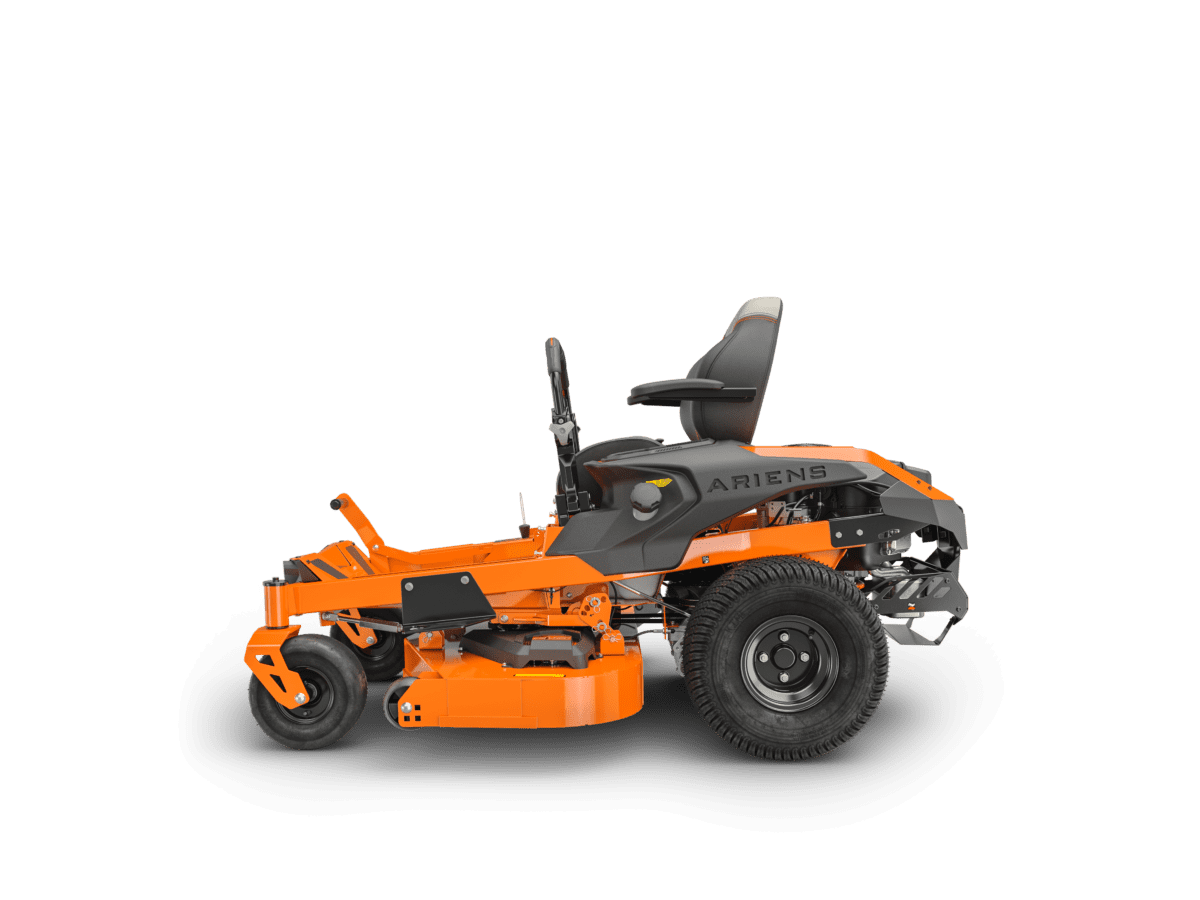 side view of ikon lawn mower