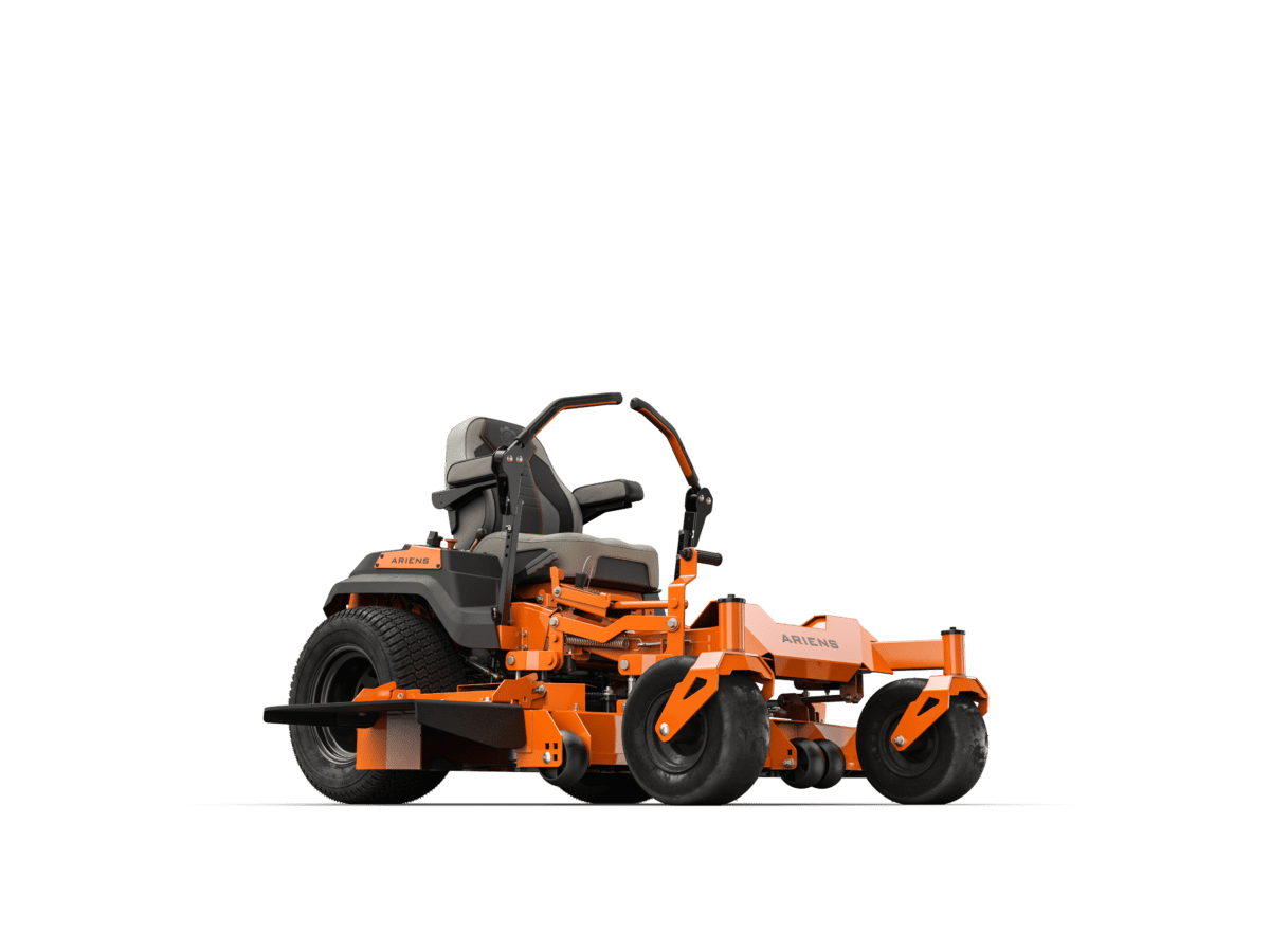 side view of the mower