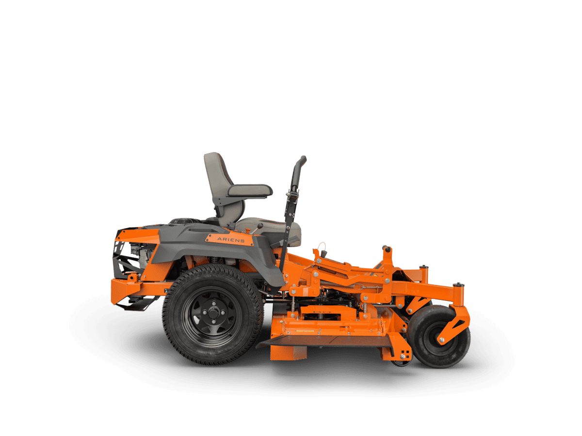 side view of mower
