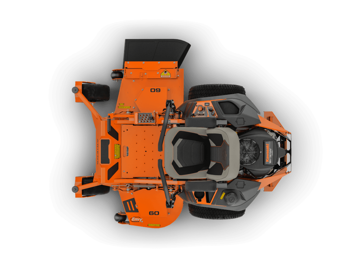 down view of mower