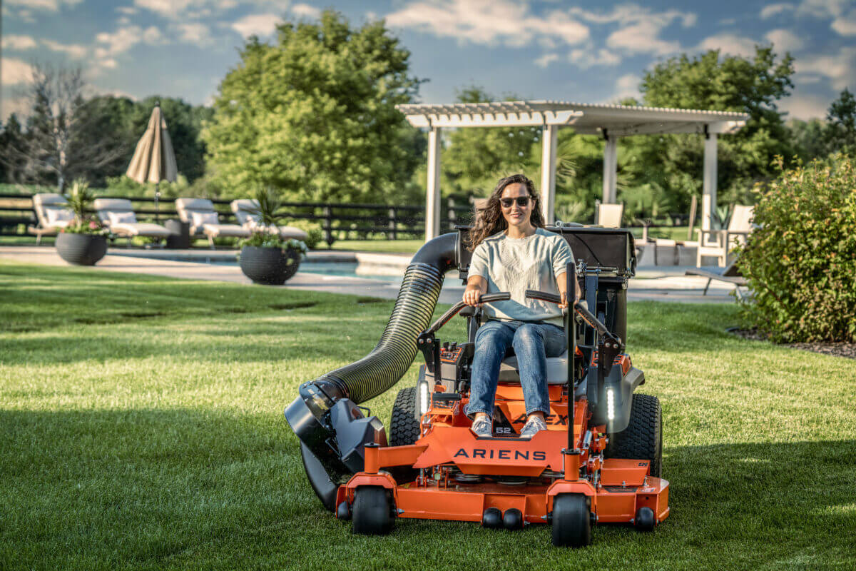 mower mowing the lawn