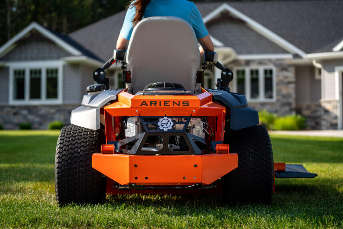 back view of mower