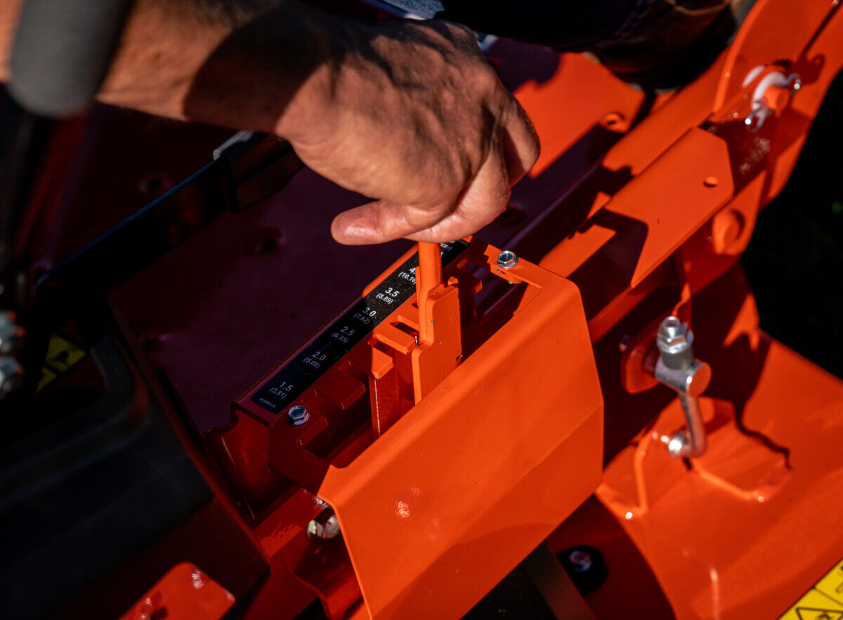 deck shifter on the ariens lawn mower