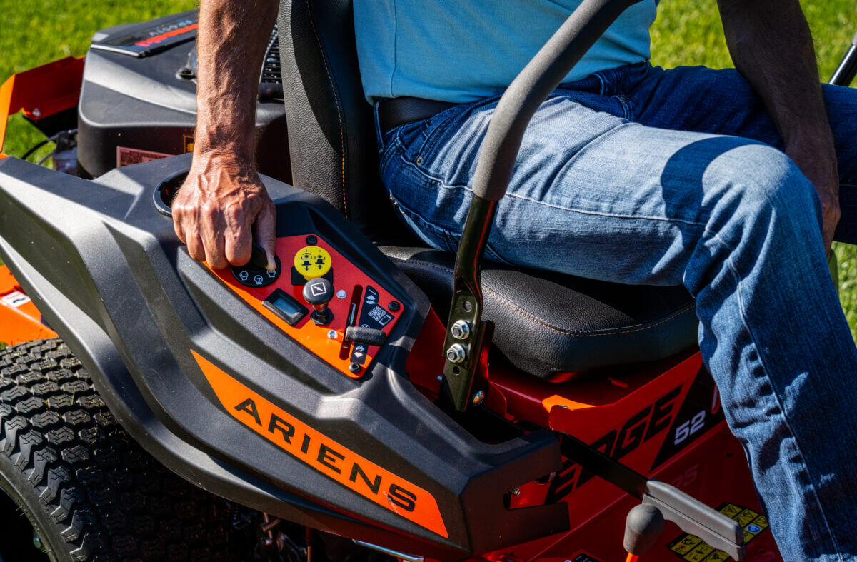 lawn mower buttons on ariens lawn mower