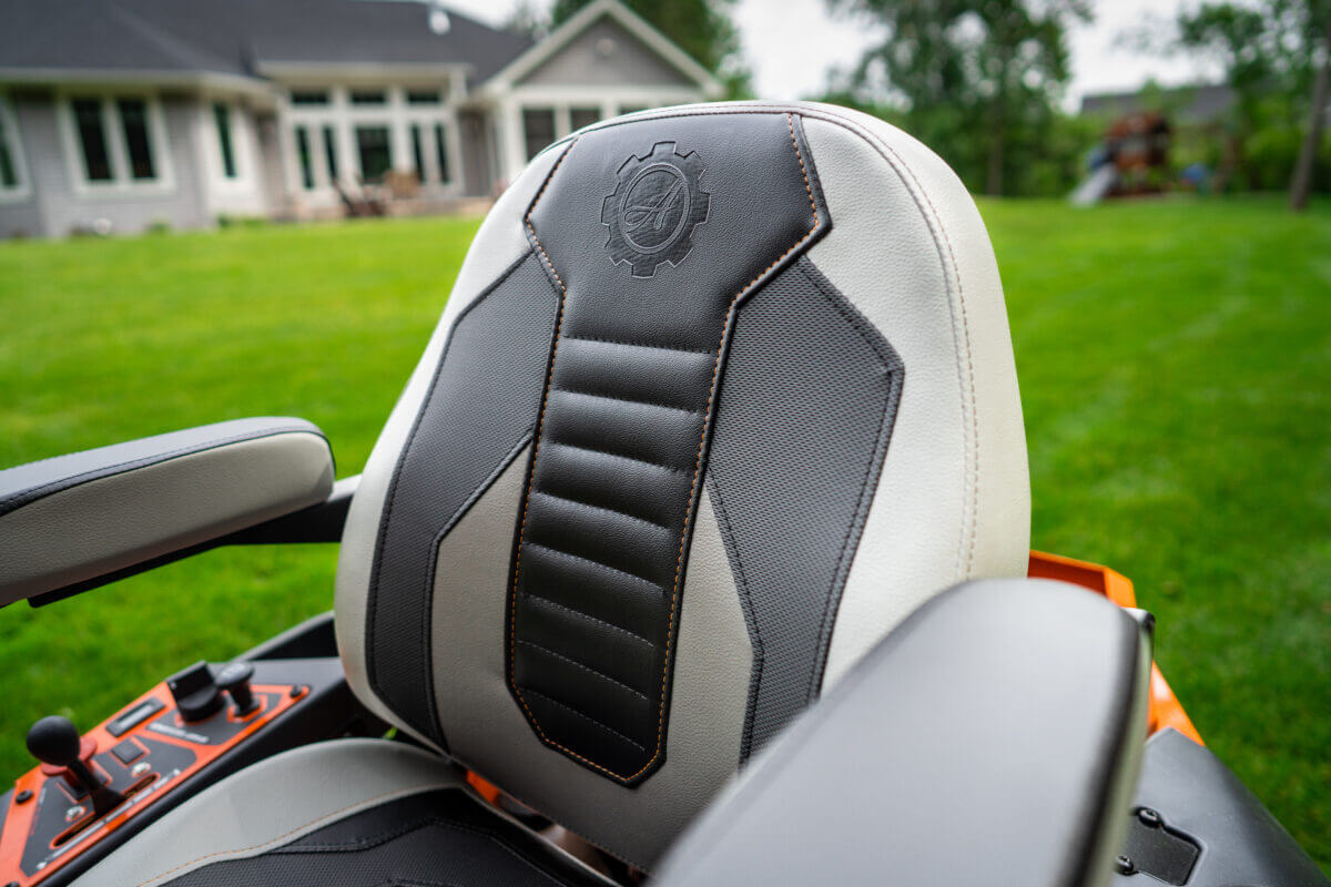 seat view of the mower